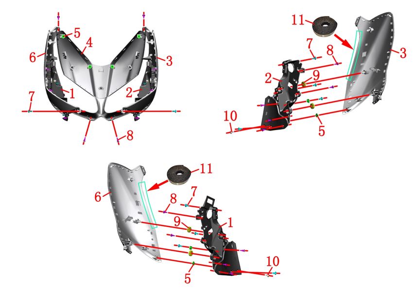 ΠΟΔΙΑ ΕΜΠΡΟΣΘΙΑ ΔΕΞΙΑ ΦΑΝΟΥ (bright silver)