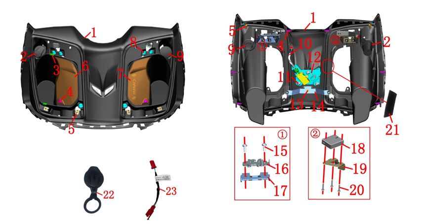 ZT350T-E electronic fuel tank lock